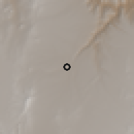 Shaded relief of the 58 km around Villazón, drawn from the GMTED2010 grid