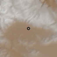 Shaded relief of the 59 km around Viloma Cala Cala, drawn from the GMTED2010 grid