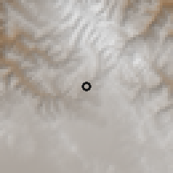 Shaded relief of the 59 km around Yaco, drawn from the GMTED2010 grid