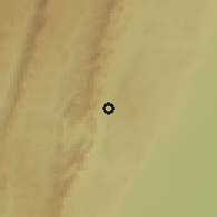 Shaded relief of the 58 km around Yacuiba, drawn from the GMTED2010 grid