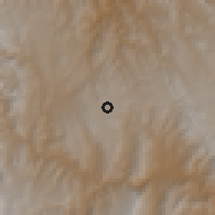 Shaded relief of the 59 km around Yamparáez, drawn from the GMTED2010 grid