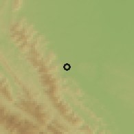Shaded relief of the 59 km around Yucumo, drawn from the GMTED2010 grid