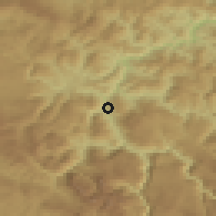 Shaded relief of the 52 km around Brod, drawn from the GMTED2010 grid