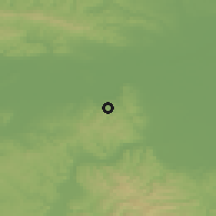 Shaded relief of the 51 km around Brusnica Velika, drawn from the GMTED2010 grid