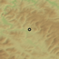Shaded relief of the 52 km around Bukovlje, drawn from the GMTED2010 grid