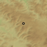 Shaded relief of the 52 km around Bukva, drawn from the GMTED2010 grid