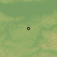 Shaded relief of the 52 km around Bunar, drawn from the GMTED2010 grid