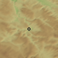 Shaded relief of the 52 km around Carevo Polje, drawn from the GMTED2010 grid