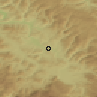 Shaded relief of the 52 km around Čekrčići, drawn from the GMTED2010 grid