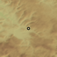 Shaded relief of the 52 km around Centar, drawn from the GMTED2010 grid