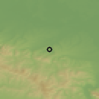Shaded relief of the 52 km around Čitluk, drawn from the GMTED2010 grid