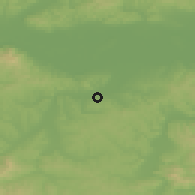 Shaded relief of the 52 km around Derventa, drawn from the GMTED2010 grid