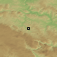 Shaded relief of the 52 km around Derventa, drawn from the GMTED2010 grid