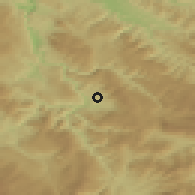 Shaded relief of the 52 km around Divičani, drawn from the GMTED2010 grid