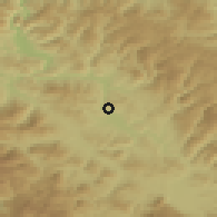 Shaded relief of the 52 km around Dobrinje, drawn from the GMTED2010 grid