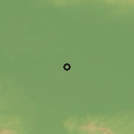 Shaded relief of the 52 km around Balatun, drawn from the GMTED2010 grid