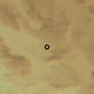 Shaded relief of the 52 km around Dobro, drawn from the GMTED2010 grid