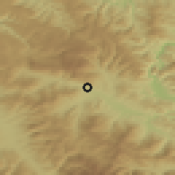 Shaded relief of the 52 km around Dolac Na Lašvi, drawn from the GMTED2010 grid