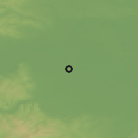 Shaded relief of the 51 km around Donja Dubica, drawn from the GMTED2010 grid
