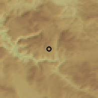 Shaded relief of the 52 km around Donja Kamenica, drawn from the GMTED2010 grid