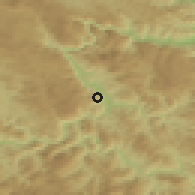 Shaded relief of the 52 km around Donja Lijeska, drawn from the GMTED2010 grid