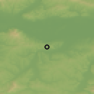 Shaded relief of the 52 km around Agići, drawn from the GMTED2010 grid