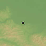 Shaded relief of the 52 km around Donje Ledenice, drawn from the GMTED2010 grid