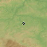 Shaded relief of the 52 km around Donji Agići, drawn from the GMTED2010 grid