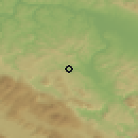 Shaded relief of the 52 km around Donji Kamengrad, drawn from the GMTED2010 grid