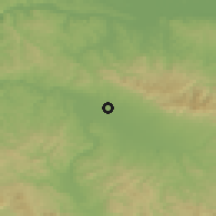 Shaded relief of the 52 km around Donji Orlovci, drawn from the GMTED2010 grid