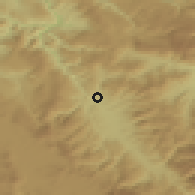 Shaded relief of the 52 km around Donji Vakuf, drawn from the GMTED2010 grid