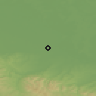 Shaded relief of the 52 km around Donji Žabar, drawn from the GMTED2010 grid
