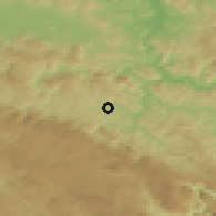 Shaded relief of the 52 km around Donji Zalukovik, drawn from the GMTED2010 grid