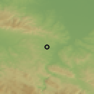 Shaded relief of the 52 km around Dragočaj, drawn from the GMTED2010 grid