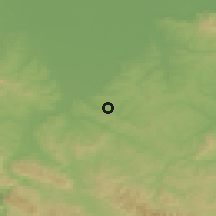 Shaded relief of the 52 km around Dragovići, drawn from the GMTED2010 grid