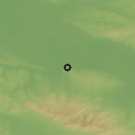 Shaded relief of the 51 km around Draksenić, drawn from the GMTED2010 grid