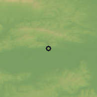 Shaded relief of the 51 km around Drvetina, drawn from the GMTED2010 grid