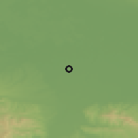 Shaded relief of the 52 km around Dvorovi, drawn from the GMTED2010 grid