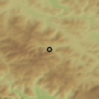 Shaded relief of the 52 km around Fojnica, drawn from the GMTED2010 grid