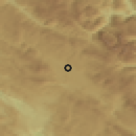 Shaded relief of the 52 km around Gacko, drawn from the GMTED2010 grid
