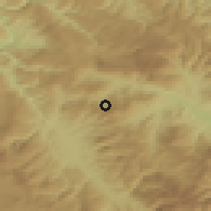 Shaded relief of the 52 km around Goleš, drawn from the GMTED2010 grid