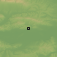 Shaded relief of the 51 km around Gornja Breza, drawn from the GMTED2010 grid