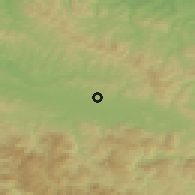 Shaded relief of the 52 km around Gornje Dubrave, drawn from the GMTED2010 grid