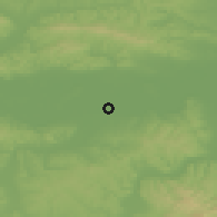 Shaded relief of the 51 km around Gornje Kolibe, drawn from the GMTED2010 grid