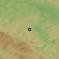 Shaded relief of the 52 km around Gornji Kamengrad, drawn from the GMTED2010 grid
