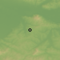 Shaded relief of the 52 km around Gornji Srđevići, drawn from the GMTED2010 grid