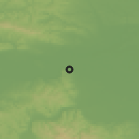 Shaded relief of the 51 km around Gornji Svilaj, drawn from the GMTED2010 grid