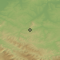 Shaded relief of the 52 km around Gornji Vijačani, drawn from the GMTED2010 grid