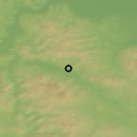 Shaded relief of the 52 km around Gračanica, drawn from the GMTED2010 grid