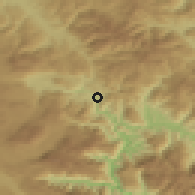 Shaded relief of the 52 km around Gračanica, drawn from the GMTED2010 grid